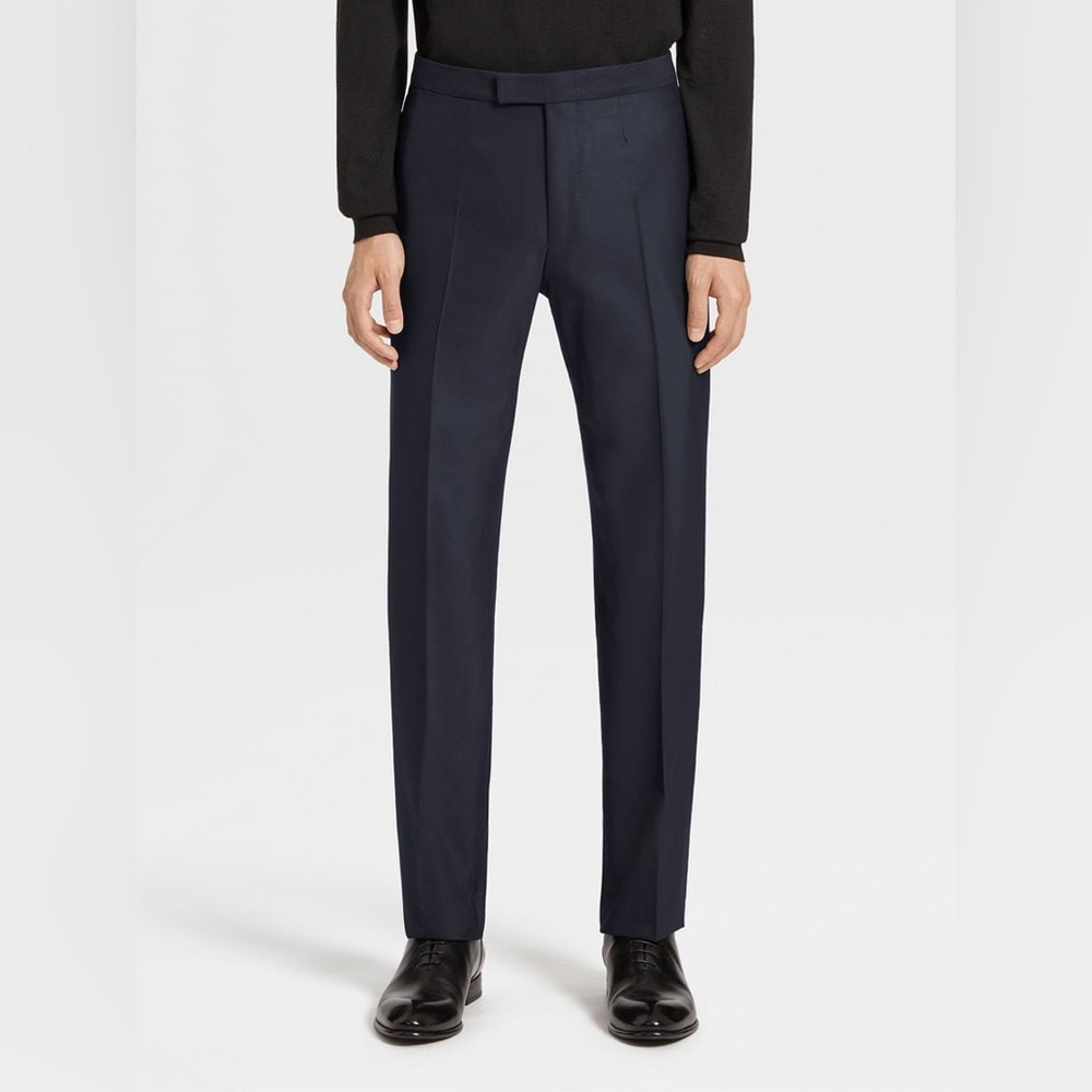 Zegna NAVY BLUE TROFEO™ 600 TAILORING EVENING SUIT bottoms NWOT